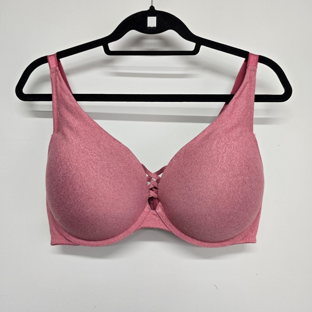 Torrid Curve Bra Womens‎ 40DD Rose Heathered Lattice Strappy Casual Comfort